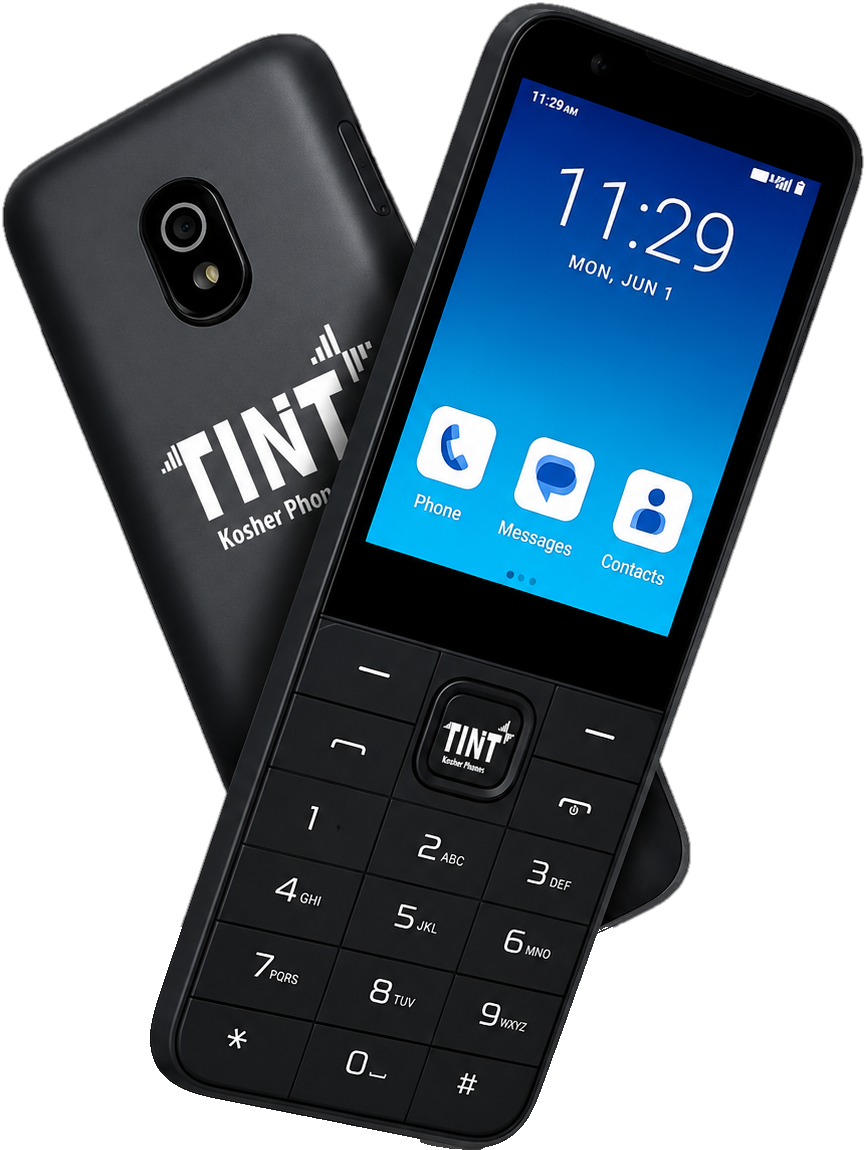 TINT kosher phone, front and back